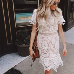 ARK & CO Embroidered Crochet Lace Dress